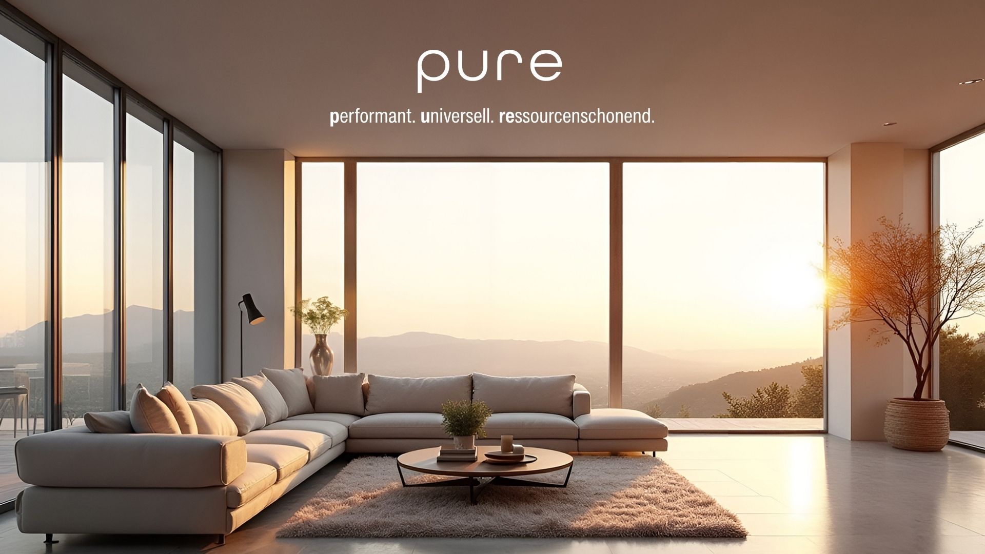 pure Kunststoff-Fenster: effizientes Fenstersystem mit nachhaltigem Profilkern.
